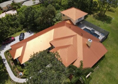 .032 aluminum Copper Metallic nail strip standing seam roofing panel – concealed fastener metal roof