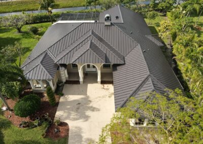 24 gauge Dark Bronze nail strip standing seam roofing panel – concealed fastener Galvalume metal roof