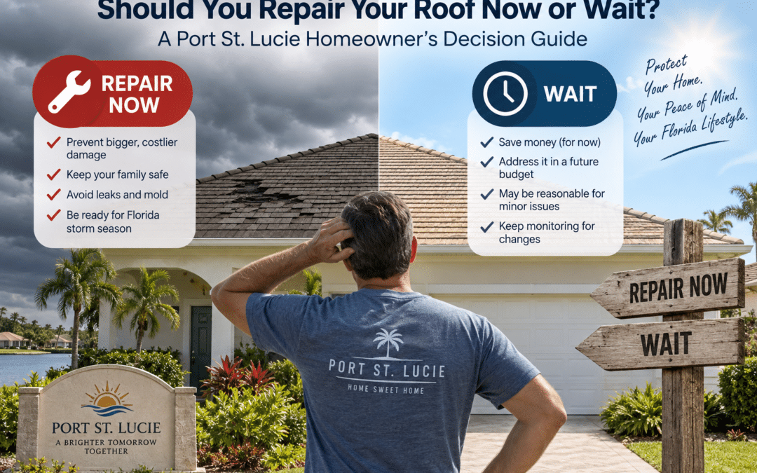 Should You Repair Your Roof Now or Wait? A Port St. Lucie Homeowner’s Decision Guide