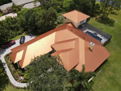 .032 Aluminum Copper Metallic 1" nail strip standing seam roofing panel – classic copper look, lightweight durability, concealed fasteners. .032 aluminum Copper Metallic nail strip standing seam roofing panel – concealed fastener metal roof