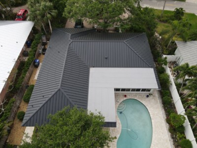 1" Matte Black Galvalume nail strip standing seam roofing panel – bold style, concealed fasteners, lasting durability. 1 inch Matte Black Galvalume nail strip standing seam roofing panel – concealed fastener metal roof