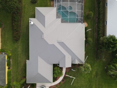1" Slate Grey Galvalume nail strip standing seam roofing panel – modern style with concealed fasteners and lasting durability.. 1 inch Slate Grey Galvalume nail strip standing seam roofing panel – concealed fastener metal roof